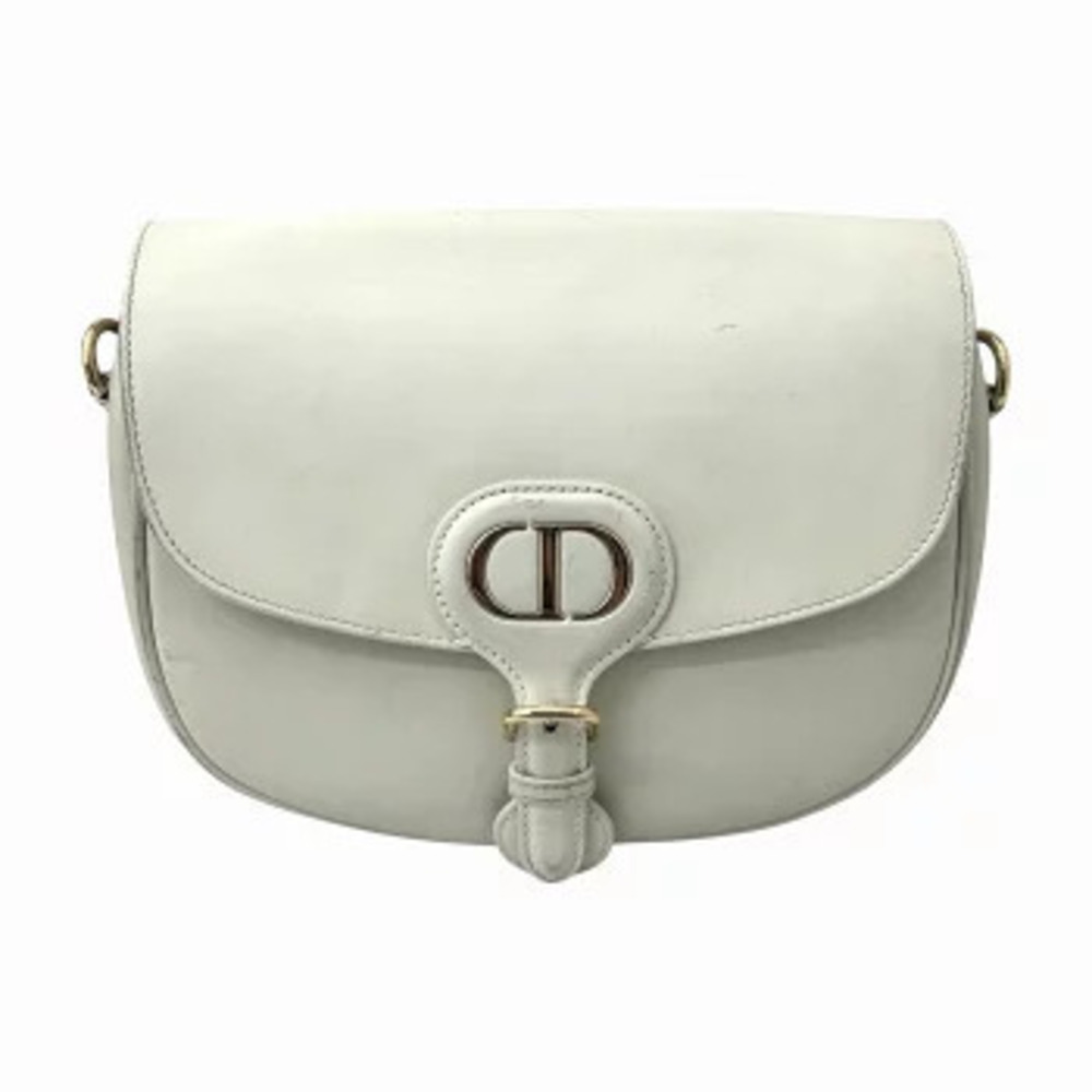 Christian Dior Bobby Shoulder Bag White Leather